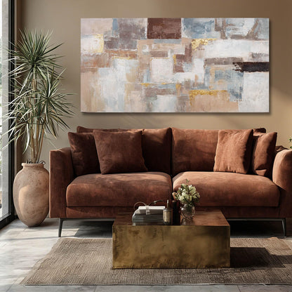 Grey Pictures Wall Art Framed Canvas Prints Abstract Wall Decor Contemporary Artwork for Dining Room Office 24"x 48" Home Decorations