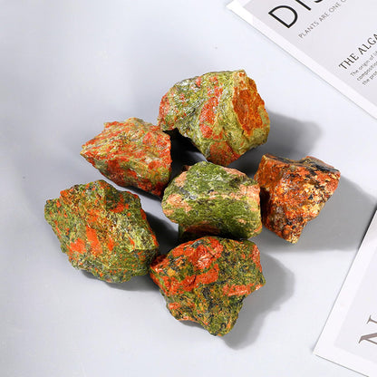 Unakite Raw Crystals Healing Crystals Natural Rough Stones 1.2-2" for Tumbling, Fountain Rocks, Yoga, Meditation, Polishin, Gift 41