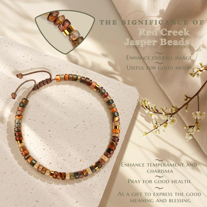 Gifts for Women Healing Natural Stone Bracelets with Positive Affirmations - Inspirational Gifts Jasper Bracelet - Get Well Soon Gifts for Mom Aunt Grandma Daughter in Law Best Friends, Birthday Christmas Valentine's Day Graduation Jewelry Gifts for Her