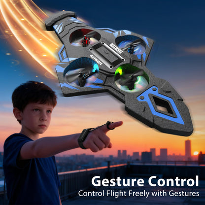 Virellia Flying Sword RC Airplane, Flying Dagger Remote Control Airplane Drone for Kids Adults 8-16, Gesture Control Planes with 360° Flip Fighter Jet Toy, Stunt Roll, Gifts for Kids Boys Girls