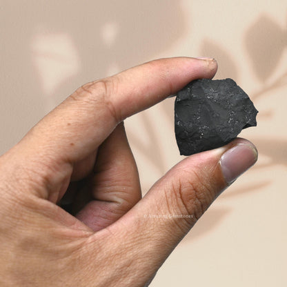 Amazing Gemstone Shungite Raw Crystals and Healing Stones, Natural Rocks for Tumbling and DIY Raw Stones and Crystals (1 Piece)