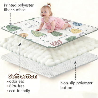 DstoPar Baby Play Mat, 50" x 50" Baby Floor mat, Thick Cushioning Padding Foam Playpen Mat for Babies and Toddlers to Play and Crawl,Non-Slip & Machine Washable