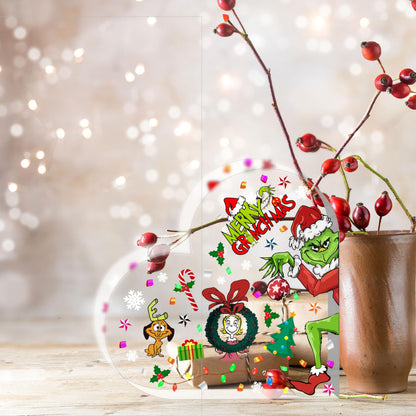 Christmas Heart-Shaped Acrylic Table Decor, Indoor Holiday Decorations for Office, Desk, Mantle, Shelf - Holiday Indoor Home Decor