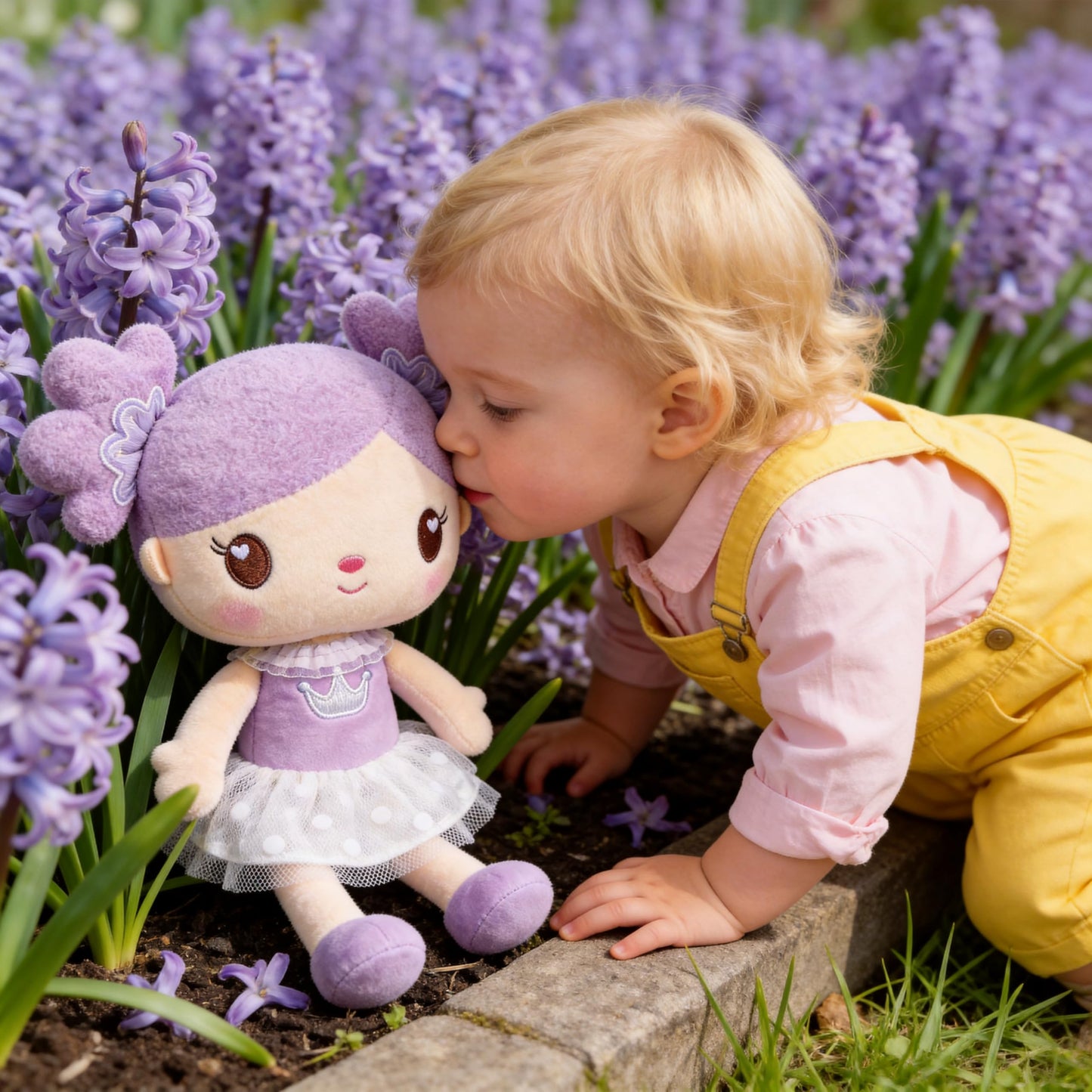 Gloveleya Baby Doll Girls Gifts Plush Candy Princess Dolls Purple