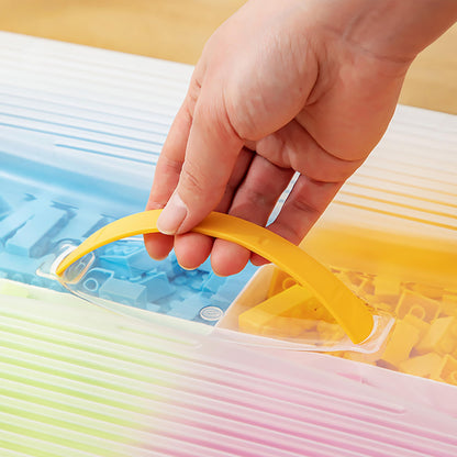 ihomecooker 13 QT Plastic Storage Box with Removable Tray Craft Organizers and Storage Clear Storage Container with lid for Arts & Crafts, Playdoh, Beads, Crayons
