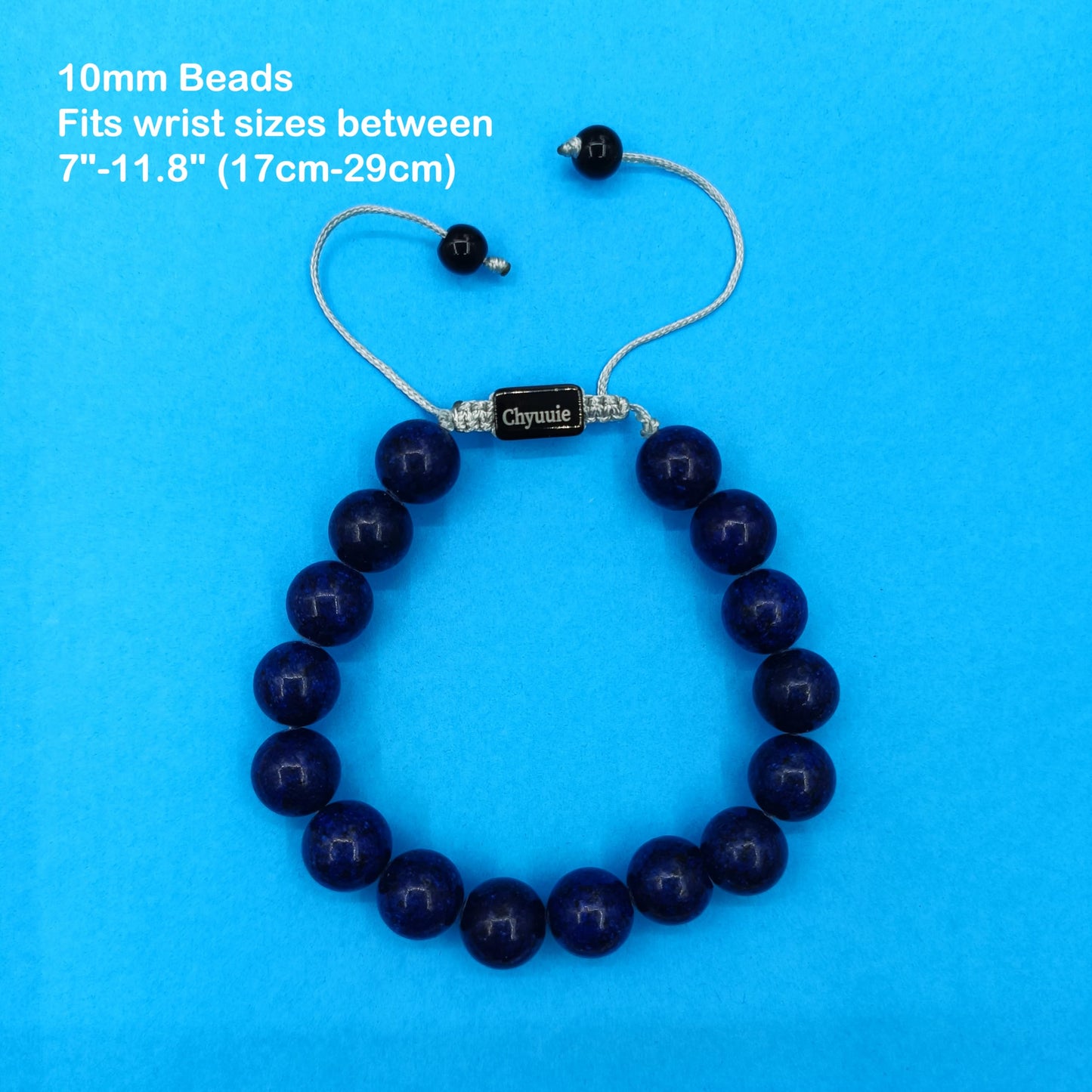 Protection Bracelets for Men Women Lapis Lazuli Healing Bracelets Handmade 10mm Beads Chakra Energy Bracelet Pulseras Para Hombres Adjustable Bracelet Crystal Jewelry Calming Anxiety Stress Relief Gifts