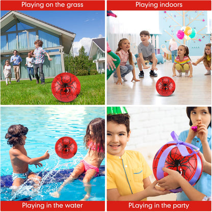 HyDren Kids Size 3 Soccer Ball with Pump Official Cute Cartoon Toddler Soccer Durable Outdoor Indoor Sports Football Game Charity Gift for Kids Boys Girls 4 to 6(Spider)