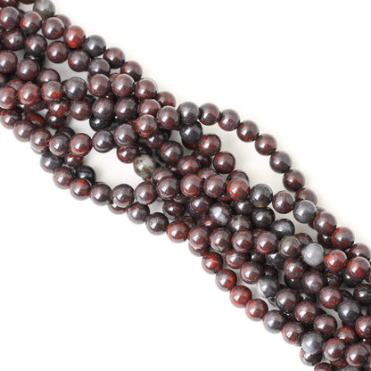 CHEAVIAN 45PCS 8mm Natural Brecciated Jasper Round Loose Beads for Jewelry Making DIY Bracelet Necklace Materials 1 Strand 15"
