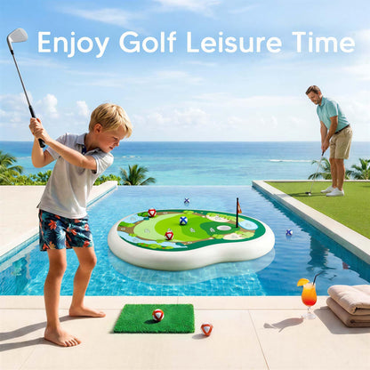 Funscape Kids Inflatable Golf Pool Toys, Fun Swimming Pool Game, Floating Water Chipping Green W/Sticky Balls, Yard Summer Party Birthday Gift 3 4 5 6 7 8 9 12 Years Old Boys Girls Teen Adults Family
