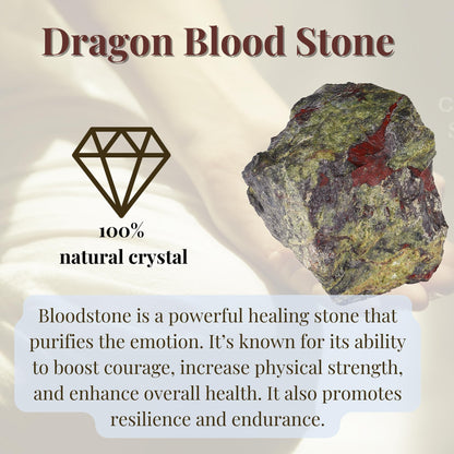XIANNVXI Dragon Blood Stone 1.8-2.2" Large Raw Crystals and Healing Stones Natural Rough Crystal Rocks for Decor Gifts Tumbling Cabbing Polishing Fountain Rocks 1PCS