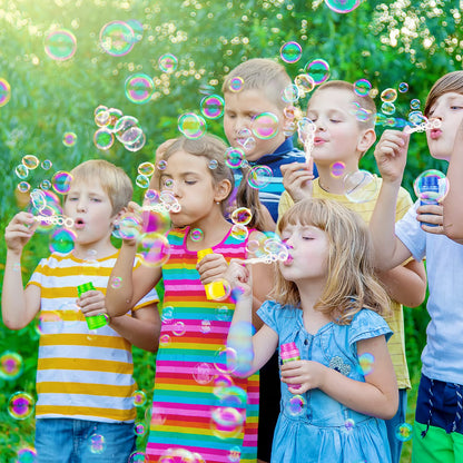 V-Opitos 36 Pack Bubble Bottles with Wands in 6 Colors, 4oz Bubbles Solution, Bubble Party Favors for Kids, Birthday, School Classroom Prizes for Boys & Girls, Ideal Goodies Bag Stuffers