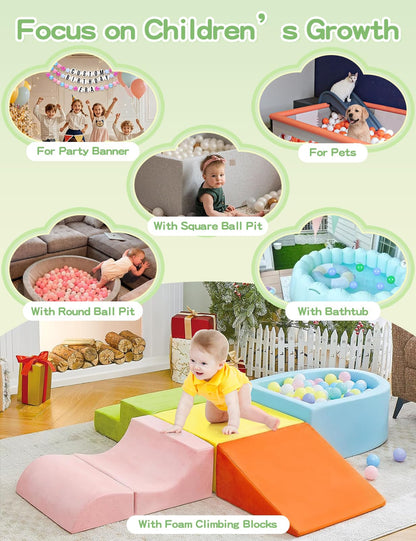 STARBOLO 500pcs Ball Pit Balls for Toddlers - Macaron Ball Pit Balls Crush Proof Plastic Toy Balls for Toddlers Ball Pits, Ball Pit Play Tent, Baby Pool Water Toys,500pcs(Blue,Green,White)