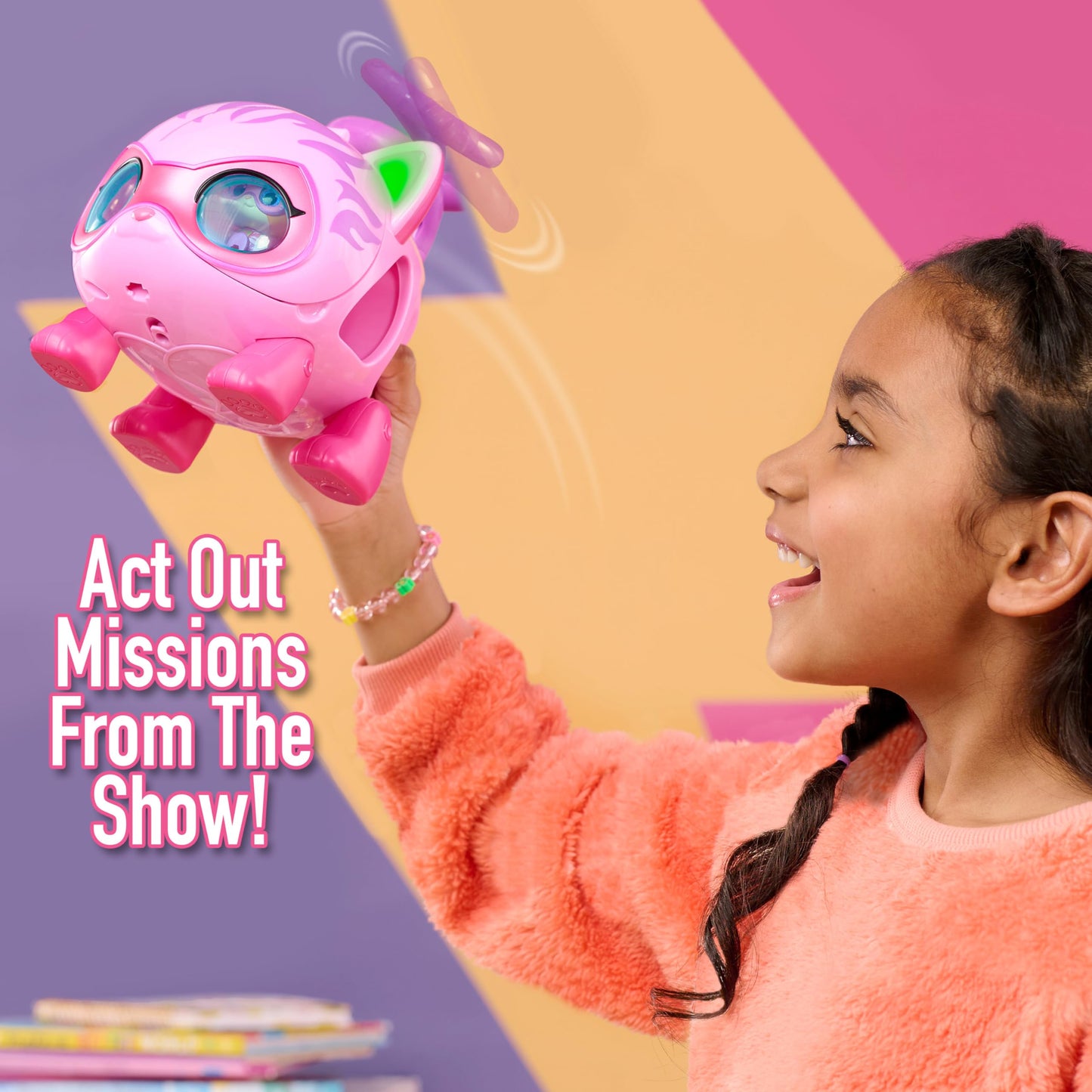 Disney Jr. SuperKitties Su-Purr Wild Kitty Copter with Lights and Sounds, 3 Pieces, Poseable Figures, Toy for Fans, Girls, Kids, Ages 3 and Up by Just Play, Kids Toys for Ages 3 Up by Just Play