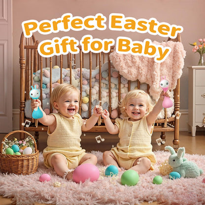 alilo Yoyo Talking Bunny Baby Singing Musical Rattle, Mimicking Toys Repeats What You Say, Preloaded 90+ Audio Content, ABC/Number/Notes Learning Toys for Toddlers Infant Newborn Boy Girl Gifts