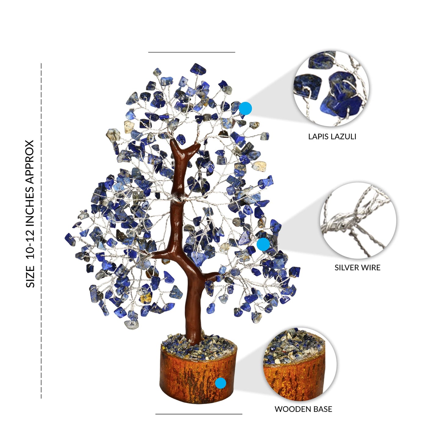 PYOR Lapis Lazuli, Crystal Tree, Stones and Crystals, Reiki Gifts, Positive Energy Crystals, Blue Office Decor, House Warming Gifts, Lapis Lazuli Crystal Stone Tree, Feng Shui, Office Desk Decor