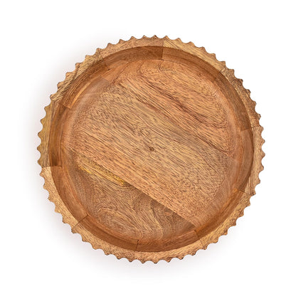 Kimona Fruit Bowls Wooden Fruit Bowl or Candy Bowl, Elevate Your Space With A Unique Bowl Centerpiece (10" X 10" X 2.5")