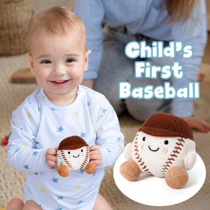 Baseball Stuffed Animal, Baby Baseball Plush Sports Toy, Baby Sports Toys, Plushies for Boys and Girls