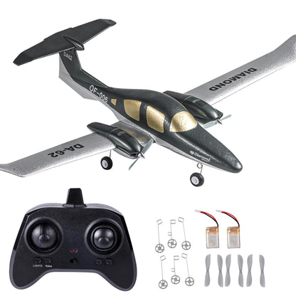 OTXKOO RC Plane Remote Control Airplane RTF 2 Chanel Radio Control Diamond Airpcraft for Beginners Wingspan 550mm (2 Batteries)