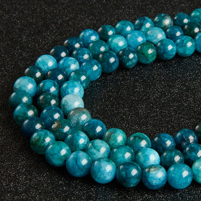 60pcs 6mm Apatite Beads Natural Gemstone Beads Round Loose Beads for Jewelry Making