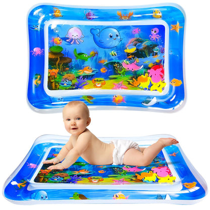 ZHUYNXIR Water mat Infant Toys, Water mat Baby, Inflatable Play Mat Water Cushion Baby Toys, Fun Early Development Activity Play Center for Newborn (27.5x20 in)