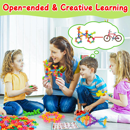 Kids Building STEM Toys for 3 4 5 6+ Year Old Boy Girl Birthday Gifts, 300PCS Educational Interlocking Discs Building Blocks for Kids Ages 3-5 4-8 5-7 Preschool Manipulatives Classroom Must Have