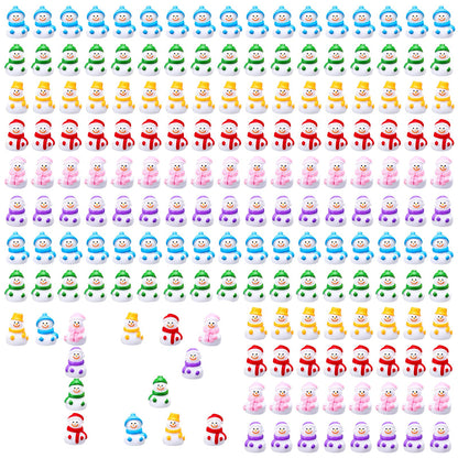 Guiqulai 72 Pcs Mini Resin Snowman Mini Snowman Figurines Miniature Figurines Suitable for DIY Cake Decoration Ornaments Crafts Moss Landscape