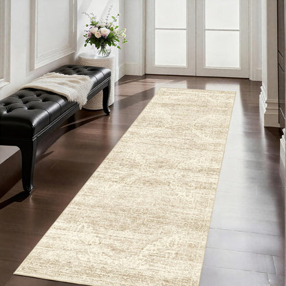 Washable Runner Rug 2x8 Runners for Hallways，Vintage Kitchen Runner Rugs with Non-Slip Backing Hallway Runner Rugs,Ultra-Thin Carpet for Bedroom, Entryway,Bathroom,Laundry Room