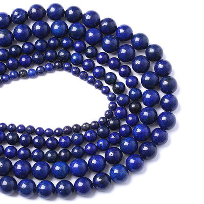 10mm 36pcs Natural Stone Beads Lapis Lazuli Stone Crystal Energy Healing Power Stone Beads for Jewelry Making DIY Bracelet Necklace Accessories(Lapis Lazuli Stone, 10mm)