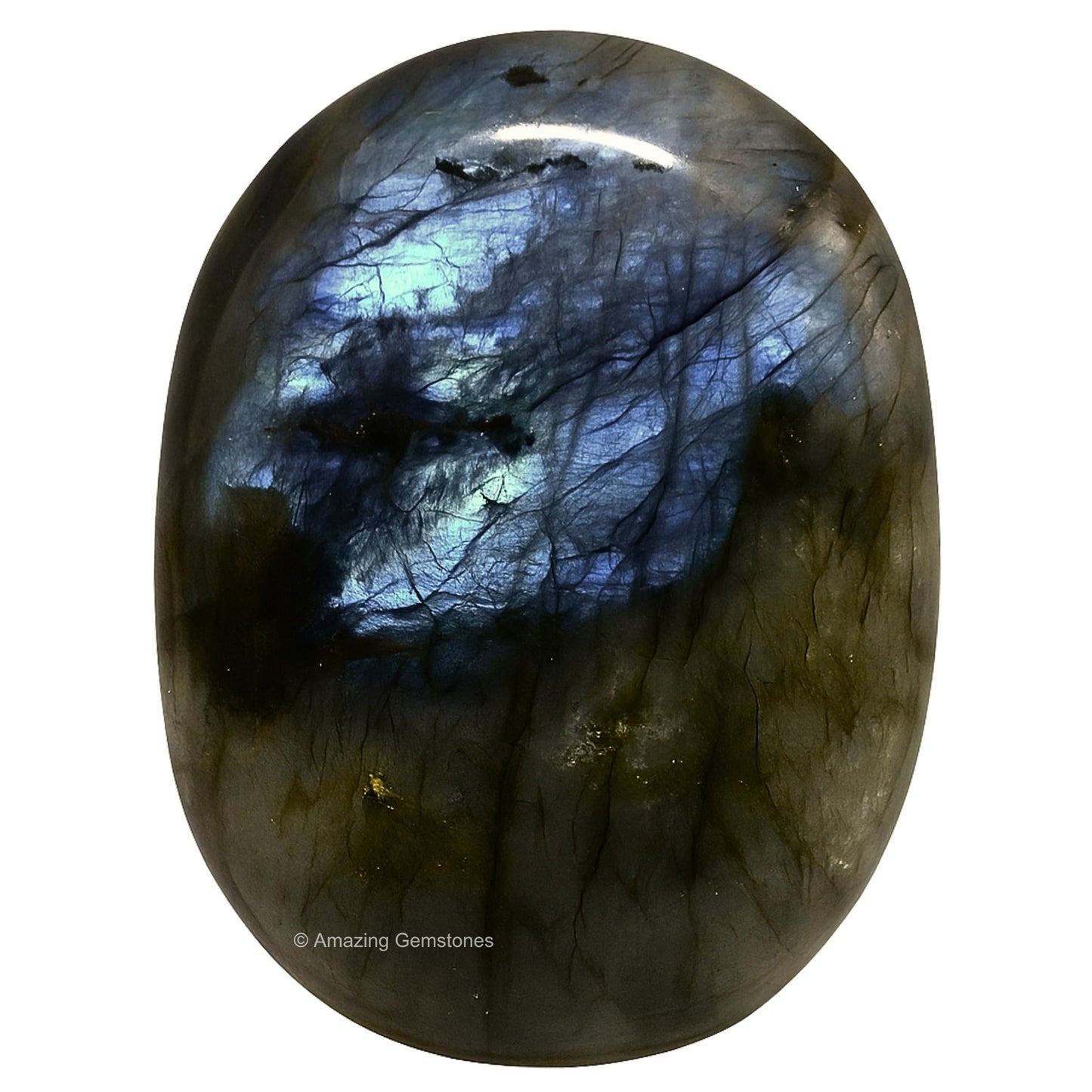 Amazing Gemstone Labradorite Crystals, Healing Stones - Large Palm Stone Crystals Piedra for Good Luck, Balanced Positive Energy, Meditation - Unique Stocking Stuffers, Birthday Gifts for Women, Men