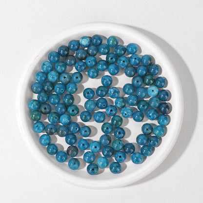 Raicegs 100pcs 8mm Apatite Beads Natural Gemstone Beads Round Loose Beads for Jewelry Making DIY Bracelets Necklace