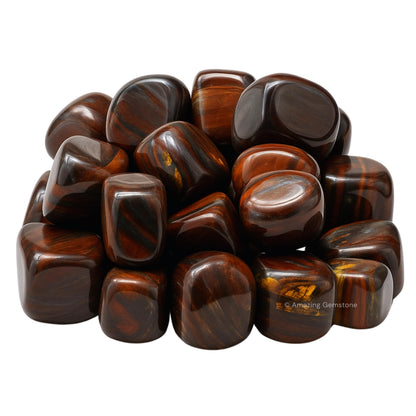 Amazing Gemstone Iron Tiger Eye Crystal Tumbled Stones Polished Rocks - Natural Gem Stones for Healing - DIY Crystals for Protection (1 Piece)