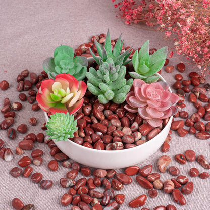 SigMntun Polished Red Jasper Crystal Chips Set, 0.4", 128 Pcs - Handpicked Tumbled Stones and Crystals Bulk for Healing, Reiki, Meditation, Witchcraft and Home Decor