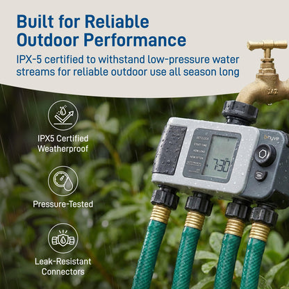 Orbit B-hyve XD 4-Port Smart Hose Watering Timer with Wi-Fi Hub - App Controlled Irrigation Timer - Smart WeatherSense Auto Watering - Multi Valve Yard Irrigation System - 24639
