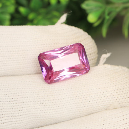 REAL-GEMS 15.3 Carat Natural Cut Kunzite Emerald Shape Loose Gemstone for Jewelry