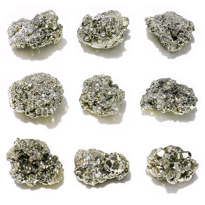 Wowagoga 2 Pack 4.5 Oz Natural Pyrite Stone Raw Pyrite Crystal for Cabbing Tumbling Reiki Healing