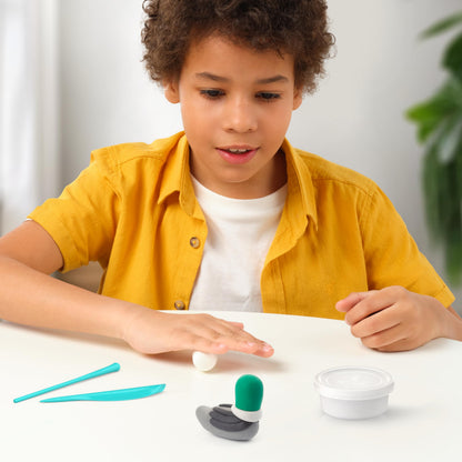 HEY CLAY Colorful Modeling Air Dry Clay for Kids 6 cans with Fun Interactive Instructions App - Kids Activities Age 3+ (Farm Birds: Duck, Goose, Hen)