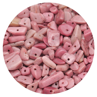 Youngbling Natural Chip Stone Beads 450 Pcs 5-8mm Healing Crystal Irregular Gemstone Drilled Lose Rocks Rhodochrosite Beads Bulk for Bracelet Jewelry Making