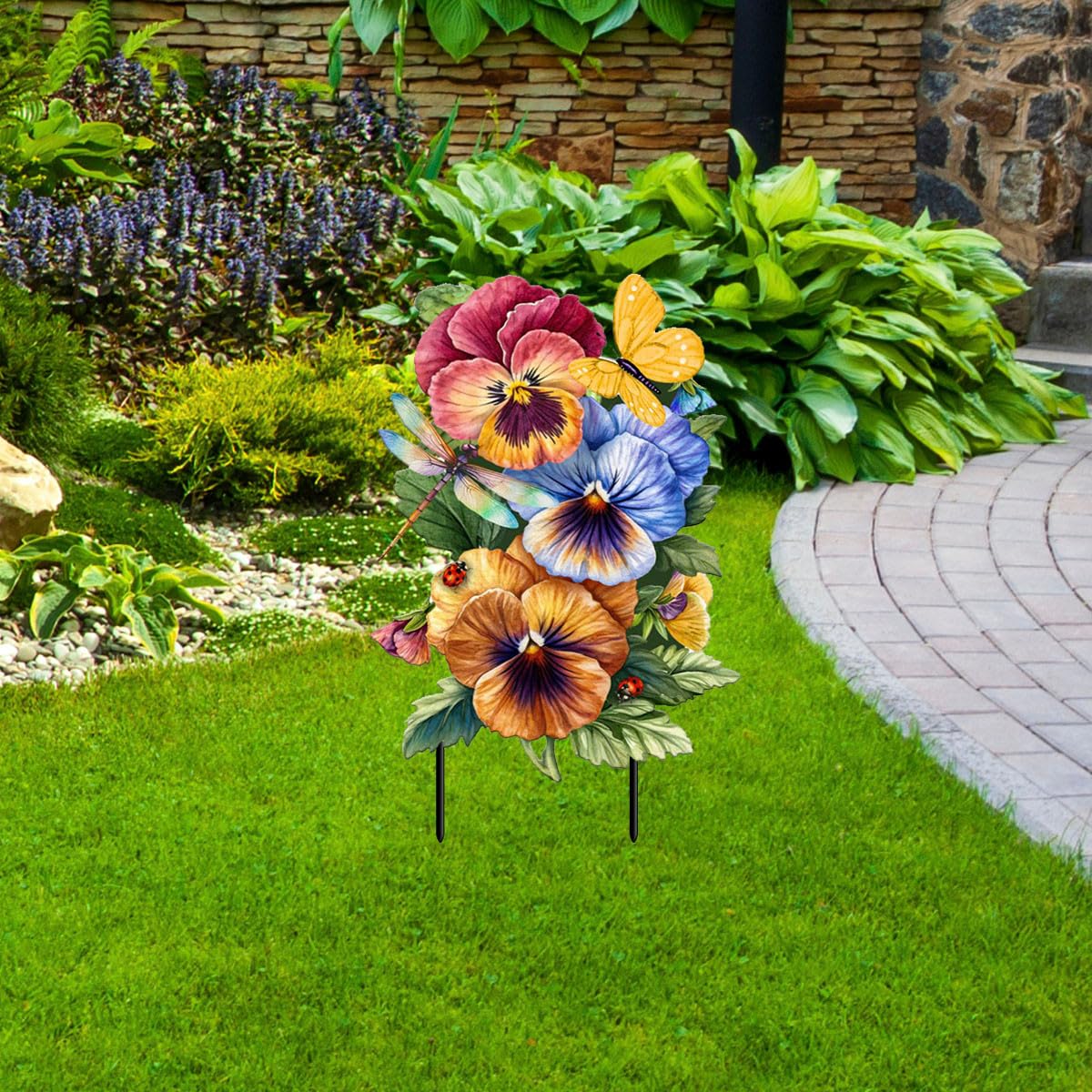 Briarwood Lane Pansy Trio Metal Art