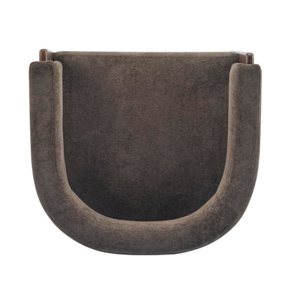 Christopher Knight Home Nettie Modern Accent Chair for Living Room, Velvet Fabric Single Lounge Sofa Chair with Wooden Frame, Comfy Reading Chair for Bedroom, Lounge Armchair with Cushion, Dark Brown