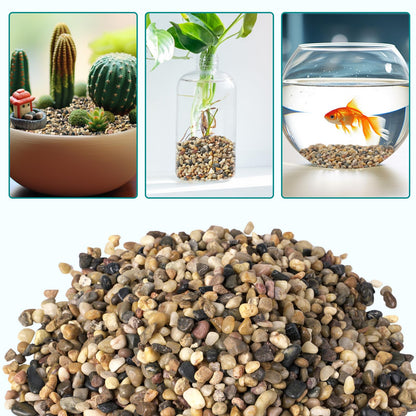 Rahato 2.5 lbs Small Rocks for Plants, 1/5 Inch Gravel for Plants Drainage, Decorative Potting Pebbles for Indoor Plants, Vases, Bamboo, Succulent, Terrarium, Crafts, Cactus