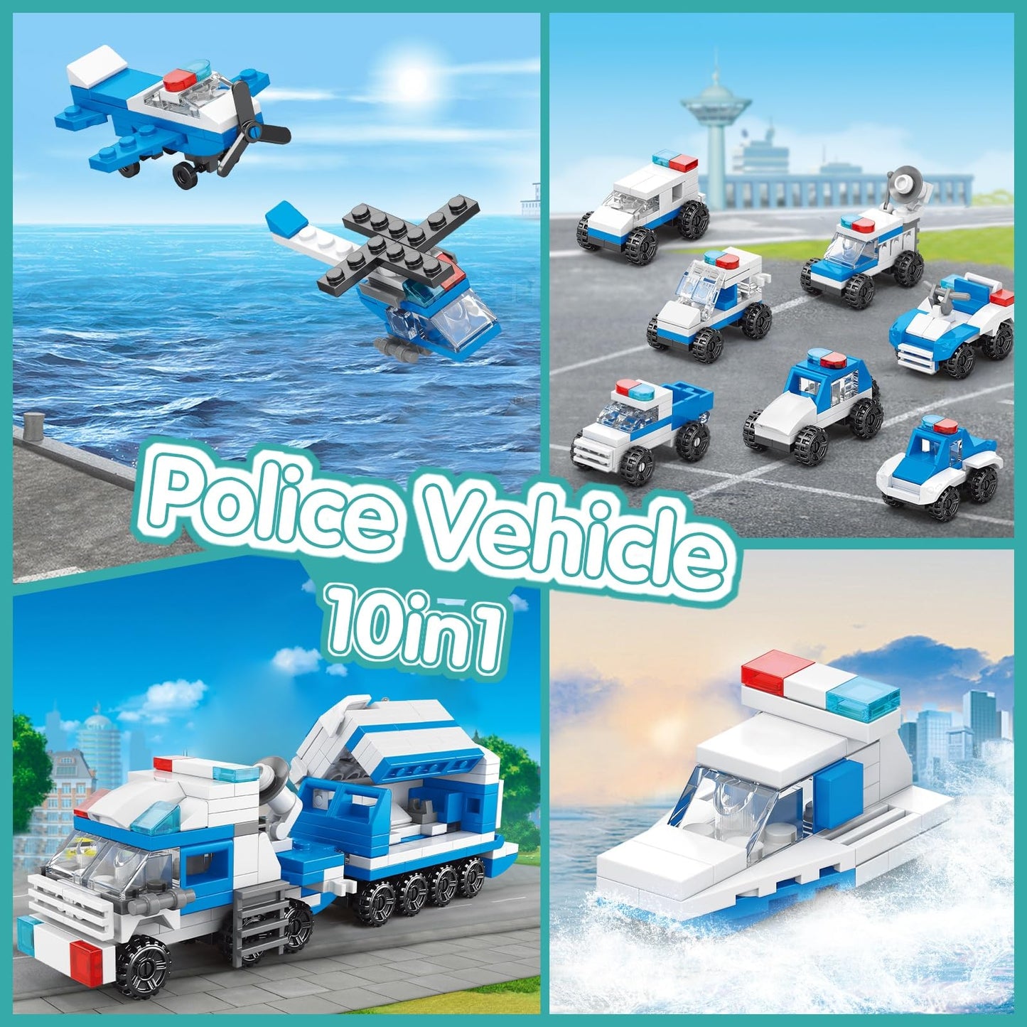Sawaruita 30Pack Mini Cars Building Blocks Party Favors for Kids-Bulk Fire Truck,City Police Car,Construction Vehicle for Birthday Goodies Bag Easter Filling,Classroom Prizes for Boys 6-12