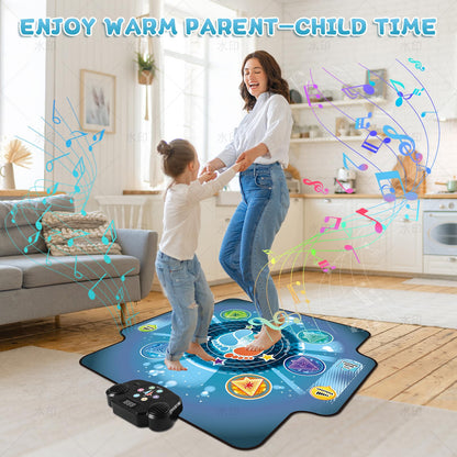 BulaBe Upgraded Dance Mat for Kids with Wireless Bluetooth, 5 Game Modes, LED Lights,Electronic Music Game Dance pad Floor Toys for Girls Boys Birthday Gifts Ages Toddlers 3-5 4-8 8-12 Year Old