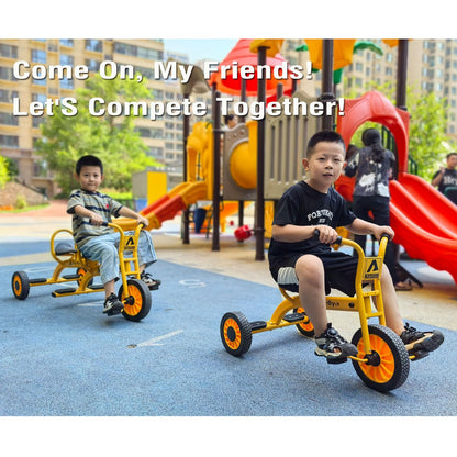 Ageliya Preschool Kids Tricycle for Rider Age 3-5, Durable Metal Pedal Trike for Boys Girls, Big Kid Tricycle with Non-Slip Grip, Solid Rubber Tires -Outdoor Playschool Daycare Playground Equipment