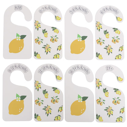 Lemonade Theme Baby Closet Dividers - Lemon Baby Clothes Nursery Size Organizer,Nursery Closet Dividers Newborn-24 Months (Lemon)