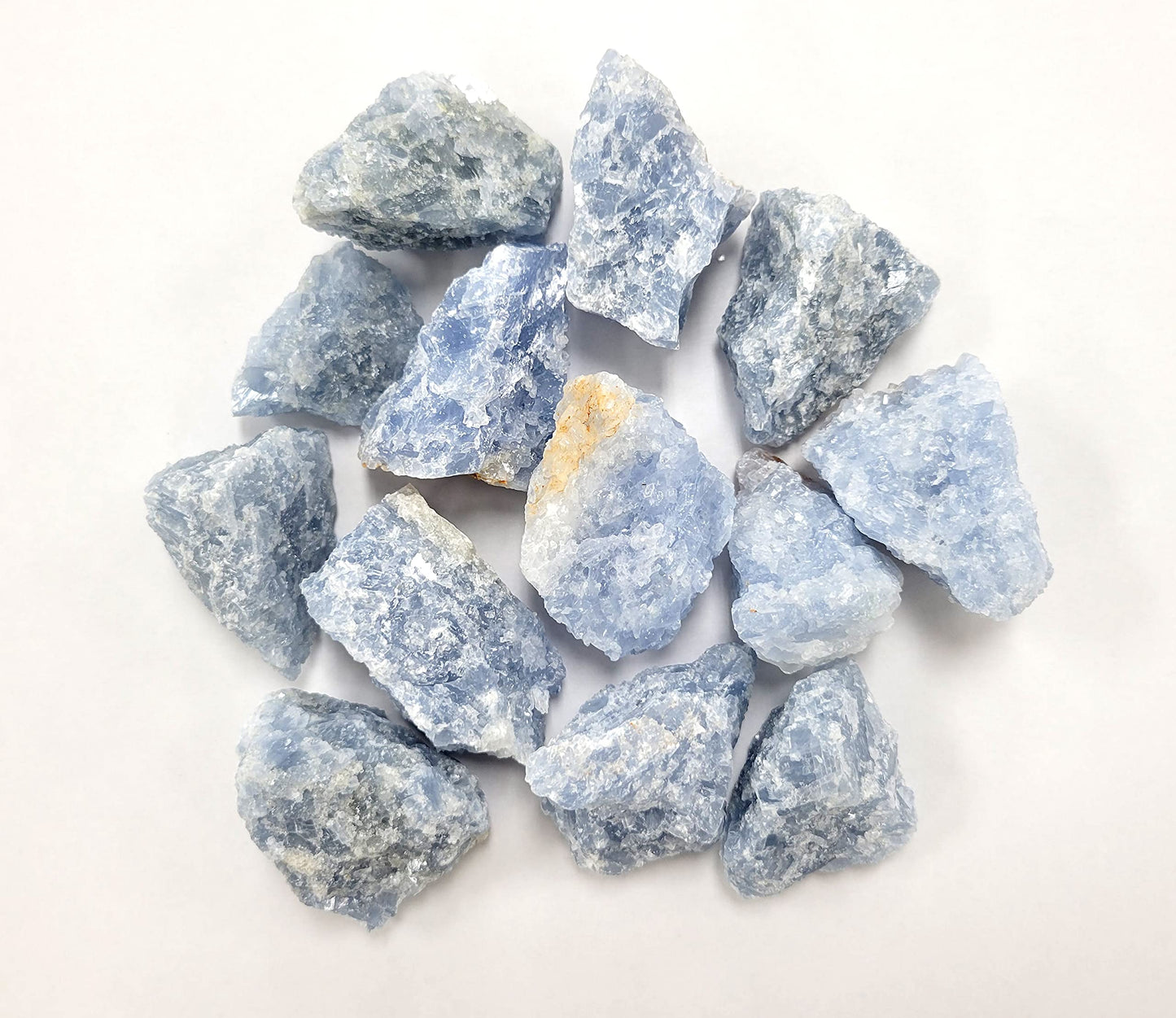 MINERALUNIVERSE 1/2 LB Blue Calcite Rough Stones - Bulk Blue Calcite Crystal - Raw Natural Stones & Crystals - Fountain Rocks for Tumbling, Polishing, Wire Wrapping, Reiki, Chakra Crystal Healing