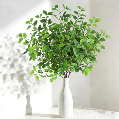 Uieke 8Pcs 37" Faux Eucalyptus Stems, Artificial Plants Indoor Lifelike Silk Plastic Plants for Spring Decoration, Faux Greenery Stems for Wedding Kitchen Home Decor