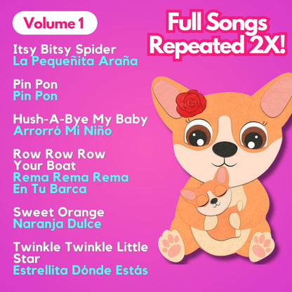 Coco Learns Spanish Vol. 1 - Book for Toddlers 1-3 — Musical Books for Kids, Interactive Baby Sound Book, Educational Song Learning Toys, Bilingual Music Toy for Babies, Libros para ninos en Espanol