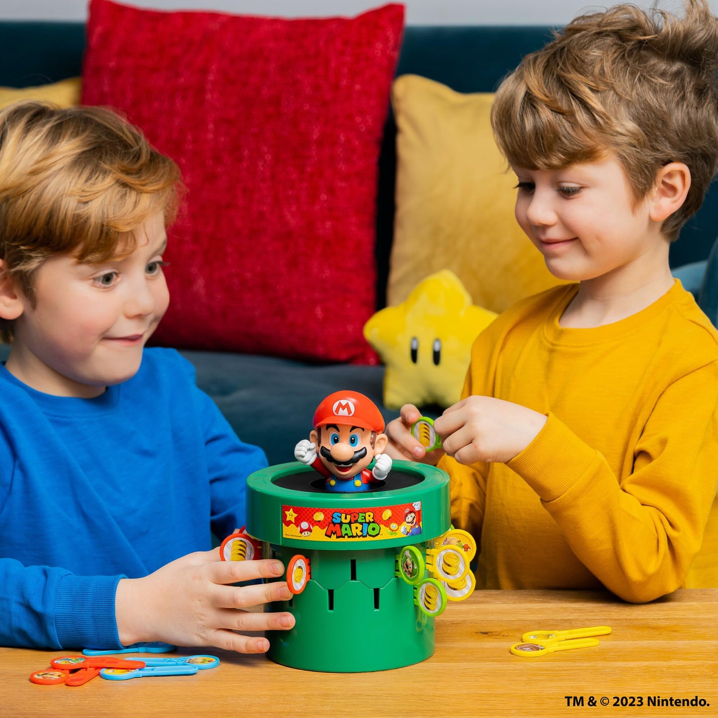 TOMY Pop Up Super Mario Game - Activities for Indoor Recess or Family Game Night - Officially Licensed Super Mario Toys for Kids - 2-4 Players - Ages 4 Years and Up