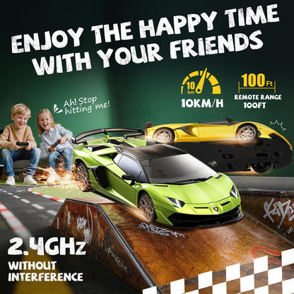 AEROQUEST Lamborghini Remote Control Car, 1:24 Scale Electric Sport Racing Hobby Toy Car Lamborghini Model Vehicle for Boys Girls Birthday Gifts, Green