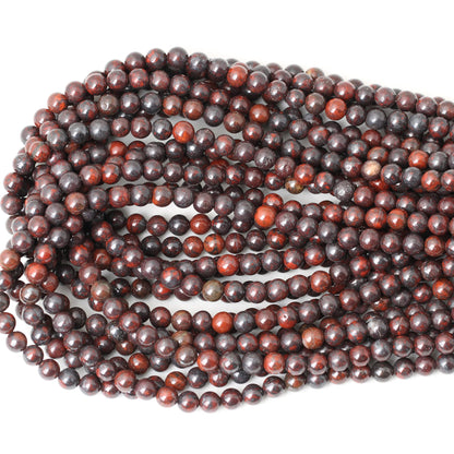 CHEAVIAN 60PCS 6mm Natural Brecciated Jasper Round Loose Beads for Jewelry Making DIY Bracelet Necklace Materials 1 Strand 15"